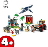 LEGO Jurassic World Centrum ratunkowe dla małych dinozaurów, zestaw z małymi figurkami dinozaurów, w tym Triceratopsem, Ankylozaurem i welociraptorem, prezent do budowania dla chłopców i dziewcząt od 4 lat 76963 Zestawy do budowania Besuche den LEGO-Store