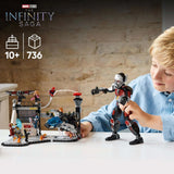 LEGO Marvel Kapitan Ameryka: Pojedynek w wojnie secesyjnej — Zestaw superbohaterów z 8 minifigurkami — Zabawkowy zestaw do budowania i zabawy samolotem — prezent dla chłopców i dziewcząt 76314 Zestawy do budowania Kup w sklepie LEGO