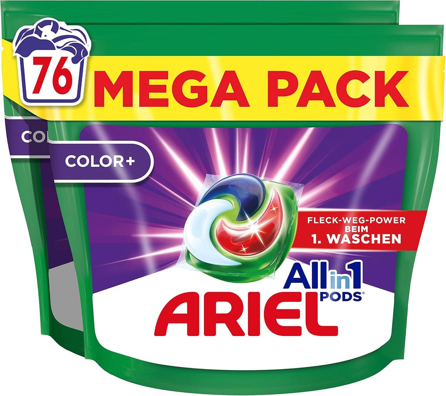 Detergent Ariel PODS All-In-1, 76 prań, detergent kolorowy, czyszczenie jasne Detergenty Rufe Naty Shop 76 kapsułek Model Poprzedni