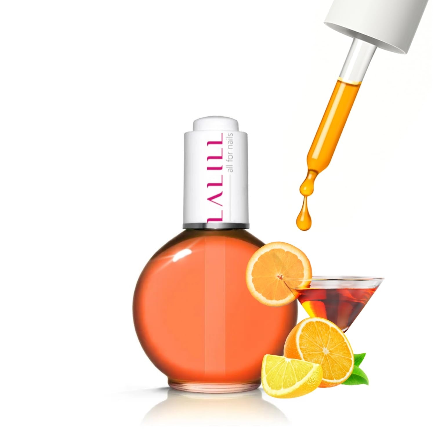 LALIILL Oliwka do skórek paznokci 75 ml - Himbeere Nagelpflegeöl - Nagelöl Pflege Für Nägel Nagelhaut - SPA Maniküre Naildesign Hände - Wegańskie - Z pipetą