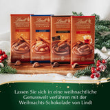 Lindt Świąteczny batonik czekoladowy z migdałami | 100 g | Migdały w kremie orzechowym oblane najlepszą mleczną czekoladą | Świąteczny prezent czekoladowy