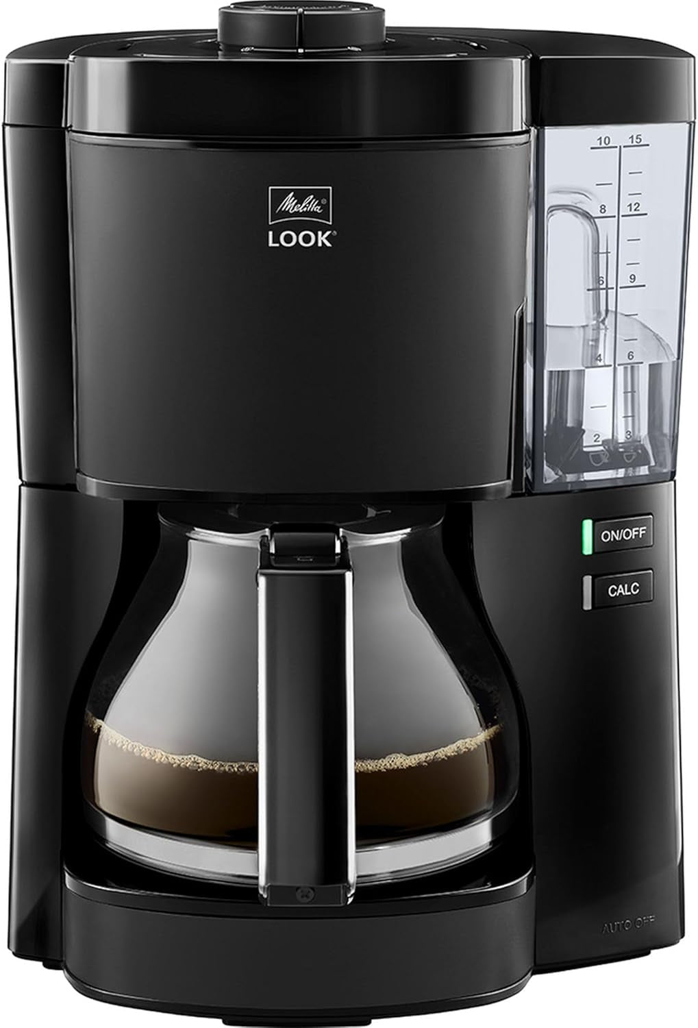 Melitta Look Therm - Ekspres do espresso z filtrem, dzbankiem termicznym i wyjmowanym zbiornikiem na wodę, na maksymalnie 10 filiżanek kawy, czarny