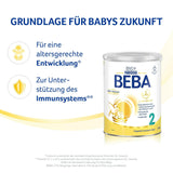 BEBA 2 - Mleko następne po 6 miesiącu, z kompleksem 5 HMO, zawartością białka odpowiednią do wieku, bez laktozy, bez oleju palmowego, bez oleju rybnego, żywność dla niemowląt, mleko w proszku dla dzieci, opak. 3 szt. (3 x 800g)
