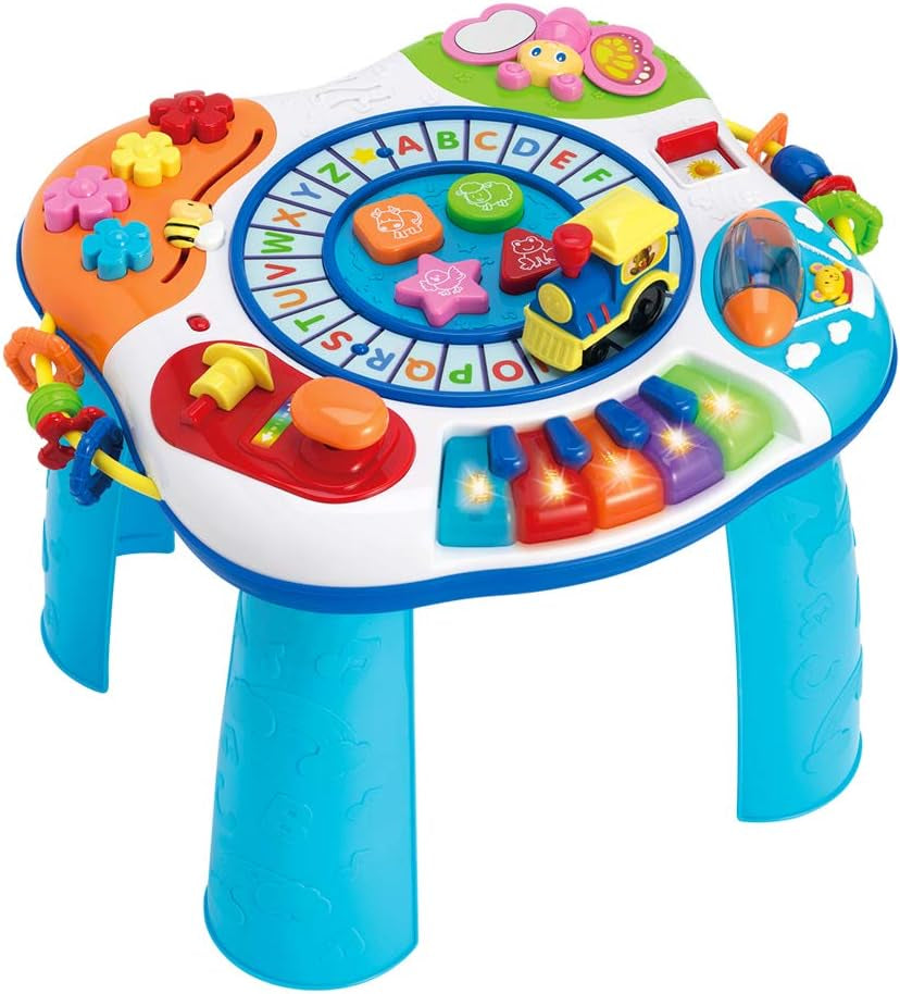 Stół muzyczny Color Baby Jucarii Bebe Naty Shop Stół z pianinem i pociągiem