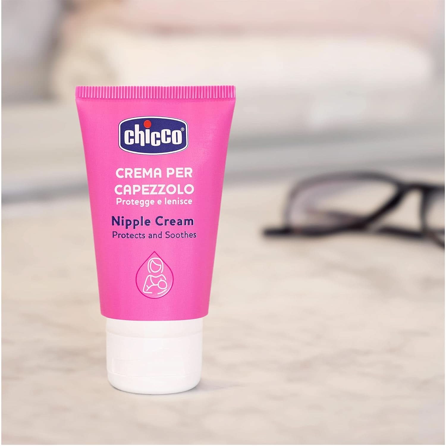 Chicco Brustwarzencreme, Bereitet Die Brustwarze Auf Das Stillen Vor, Nährend, Parfümfrei Und Sicher Für Kinder, Hinterlässt Keine Flecken Auf Dem Gewebe Akcesoria Żywność i karmienie piersią Bebe Naty Shop