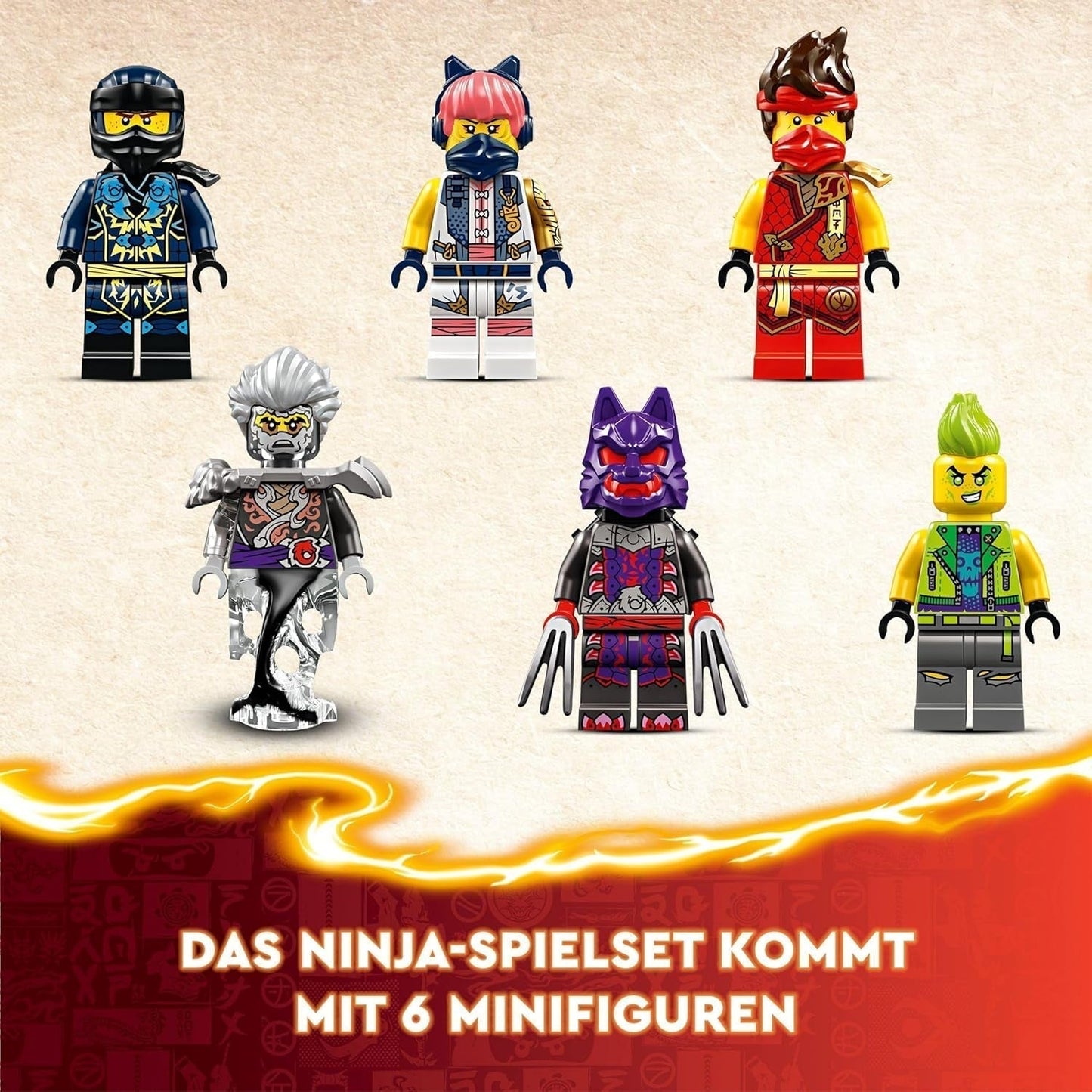 LEGO NINJAGO Arena turniejowa Zabawka przygodowa dla dzieci Zestaw Ninja z 6 kolekcjami minifigurek Zestaw do budowania Prezent urodzinowy dla chłopców i dziewcząt w wieku 7 lat 71818 Zestawy do budowania Besuche den LEGO-Store