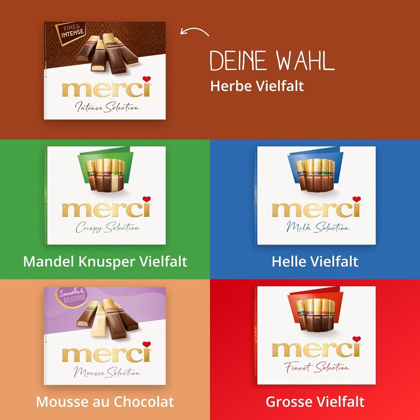 Finest Selection odmiana ciemnej czekolady – 6 x 250g – Specjały z rafinowanej ciemnej czekolady – Praliny z nadzieniem i bez