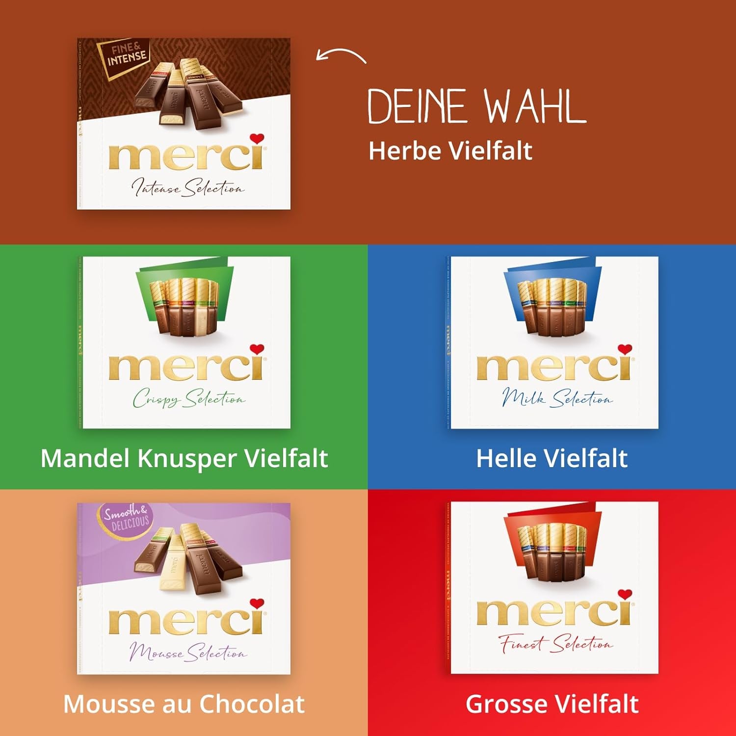 Finest Selection odmiana ciemnej czekolady – 6 x 250g – Specjały z rafinowanej ciemnej czekolady – Praliny z nadzieniem i bez