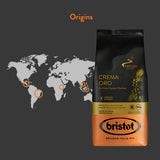 Bristot, Kaffeebohnen CREMA ORO – Razem 1 kg – Mischung mit intensywny Aroma, süßem Geschmack, Gewürzen, Caramel, Sandelholznoten – Set mit 2 pro 500 g