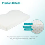 Edihome Poduszka podtrzymująca szyję Poduszka łagodząca ból szyi 50 x 30 x 10 cm Poduszka pod szyję z pianki memory Poduszka ortopedyczna Ergonomiczna podwójna osłona bawełniana Hipoalergiczna