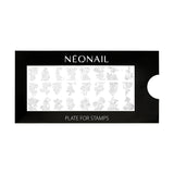 NÉONAIL Nagel Stempel Mit Schaber - Nägel Selber Machen - Stempel do zdobienia paznokci - Nageldesign Für Nagel Schablone - French Nails Stempel - Silikon Nagelstempel