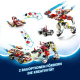 LEGO Dreamzzz Cooper's Tiger Mech i Zero's Hot Rod Car, zabawkowy samochód dla dzieci, prezent dla 9-letnich chłopców i dziewcząt, zestaw 2 w 1 z mechem i minifigurkami 71497 Zestawy do budowania Besuche w sklepie LEGO