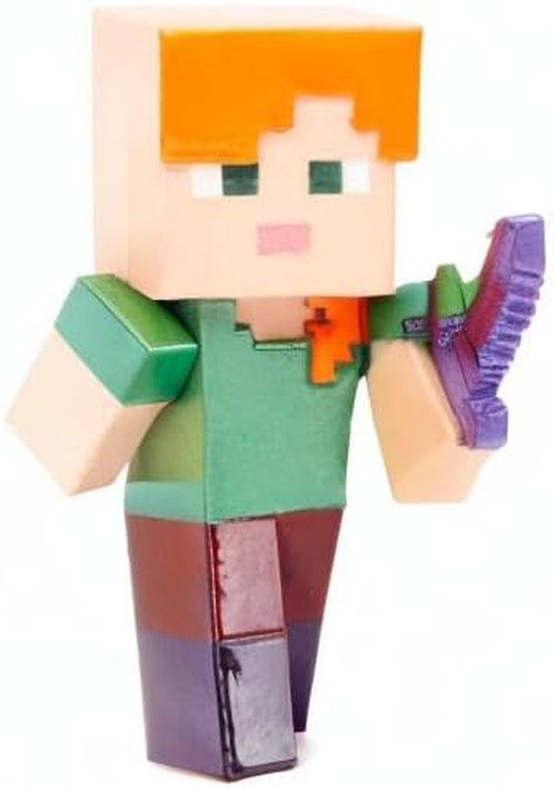 Jada Toys Zestaw figurek Minecraft (4 sztuki) Wykonane z metalu - Minecraft Jaskinie i klify Figurki kolekcjonerskie (Steve, Alex, Creeper i Warden) Dla graczy i kolekcjonerów 8+ 6 cm każda figurka Naty Shop