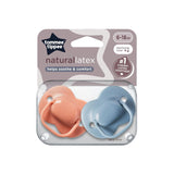 Tommee Tippee Cherry Smoczki lateksowe 0-6 miesięcy 2 opakowania 100% naturalne lateksowe smoczki