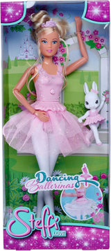 Simba 105733603 - Steffi Love Dancing Ballerina, Steffi jako lalka baletnicy z przyjacielem-zwierzęciem i obrotową spódniczką, lalka do zabawy 29 cm, od 3 lat
