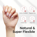 Modelones Tipsy 510 sztuk - Zestaw Tipsów Full Cover, Zestaw Tips Żelowych, Tipsy z żywicy PMMA do polerowania, Sztuczne paznokcie do klejenia na Nail Art DIY, Short Squoval