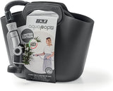 GF SRL, Aquapop Grey Limited Edition z 25 m samorozciągającym się wężem tekstylnym Made in Italy, miękka plastikowa torba, dysze i złączki Lancia 8 do nawadniania ogrodu, ciemnoszary