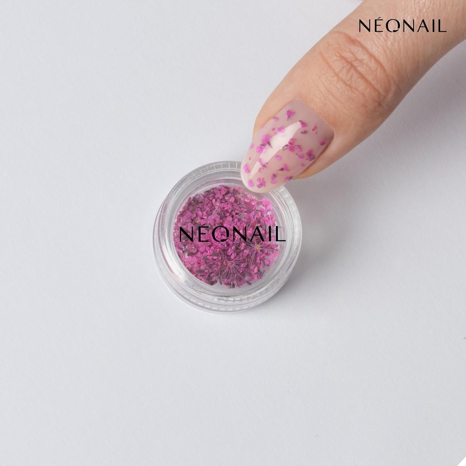Zestaw kwiatów do zdobienia paznokci NÉONAIL - Trockenblumen - Getrocknete Blumen - Nageldesign Zubehör - Nageldekorationen - Getrocknete Blüten - Ozdoba do paznokci - Gelnägel Zubehör - 3 Farben - Rosa, Lila, Orange