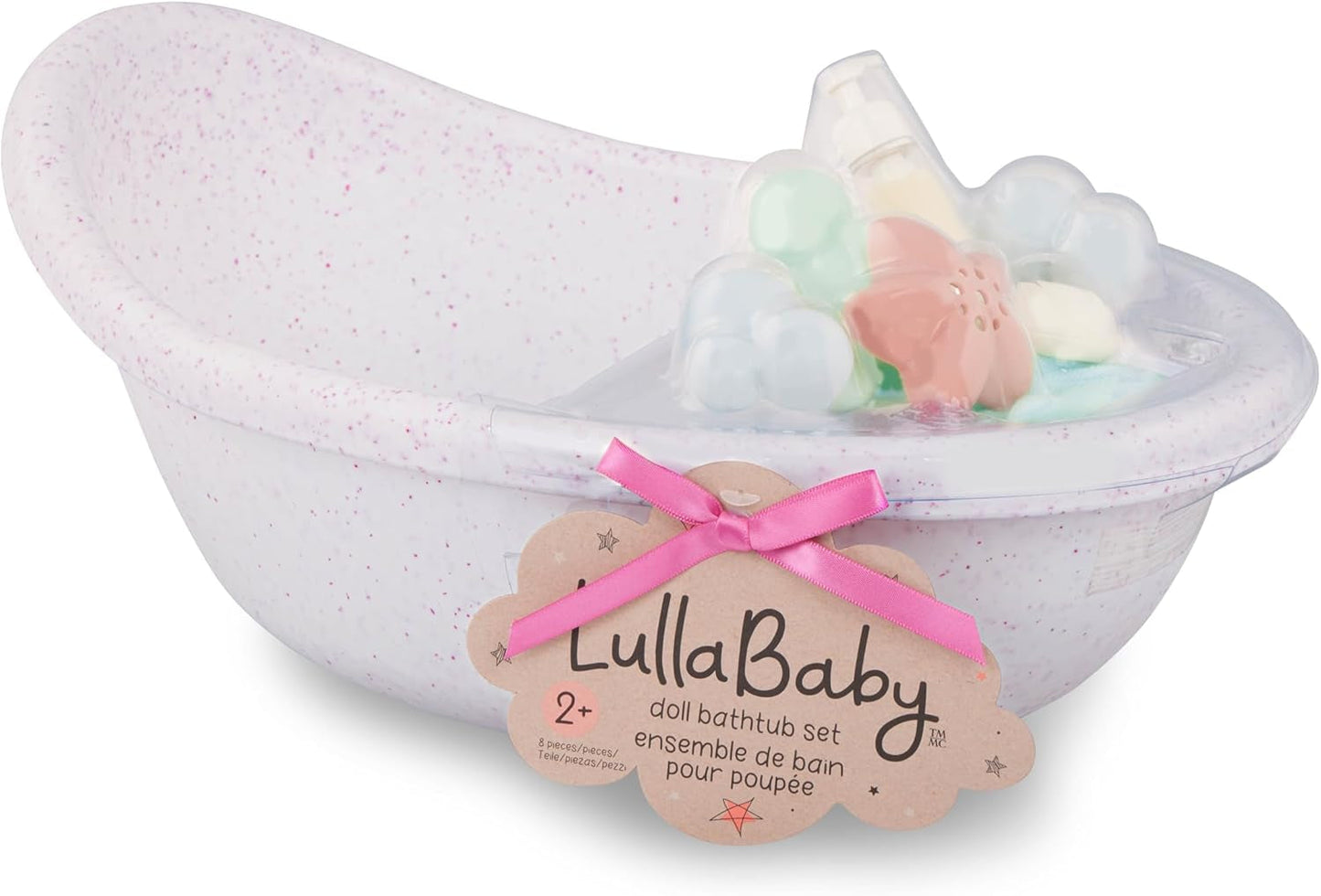 LullaBy – Wanienka dla lalek – Zestaw do kąpieli – Zabawka do kąpieli – Akcesoria dla lalek – Realistyczna zabawa w wodzie – Dzieci 2+