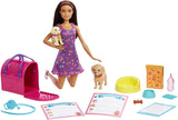 Adopcja Barbie Puppy - lalka i 2 szczenięta, z certyfikatami adopcyjnymi, efektem zmiany koloru, klatką i akcesoriami, dla dzieci w wieku od 3 lat, 86 HKD