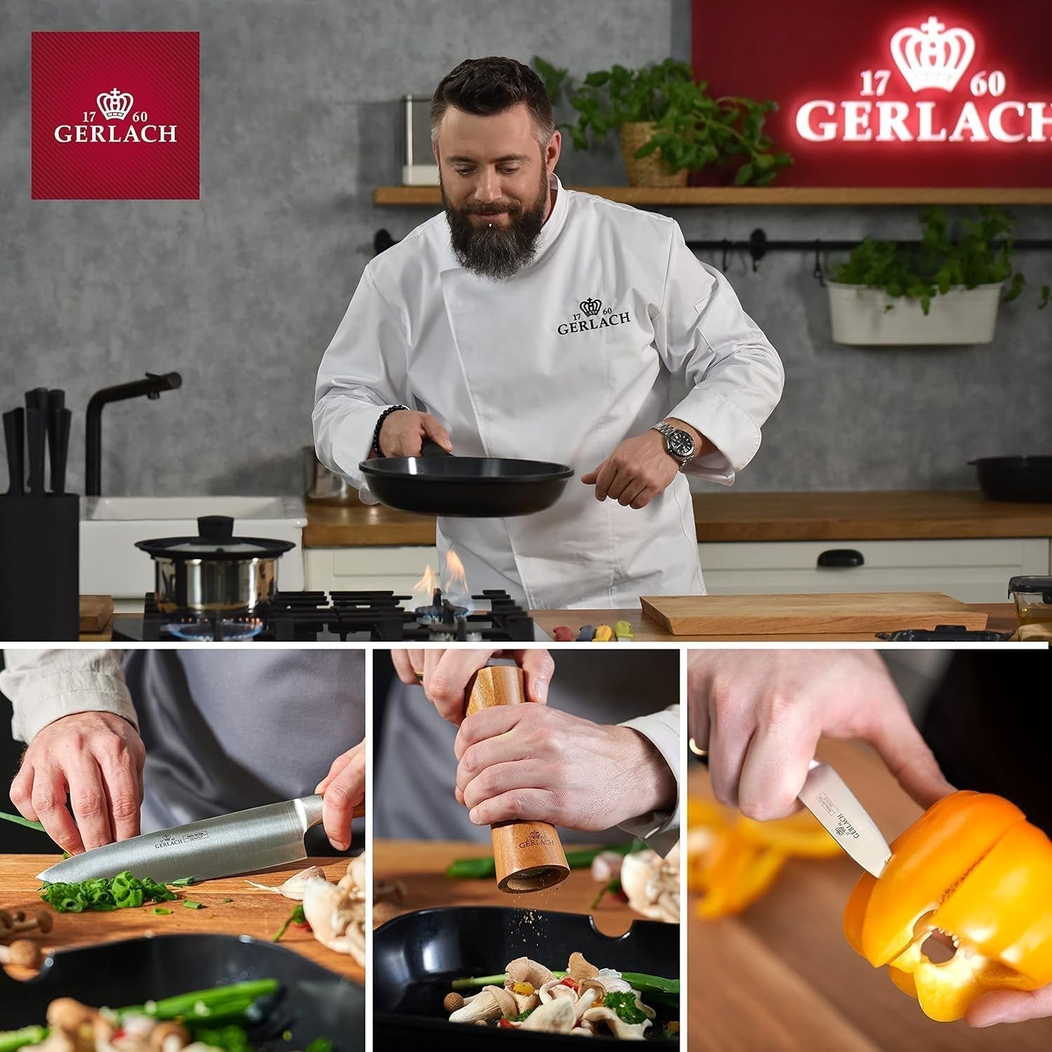 Gerlach 1760 Zestaw Tunea, Sztućce ze stali nierdzewnej, 24 szt., 6 osób Kuchnia Naty Shop