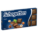 Tabliczka czekolady Schogetten Nougat 100g, pojedynczo porcjowana. Rozkosz. Kawałek po kawałku.