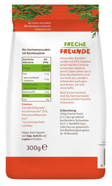 Freche Freunde Organiczny makaron warzywny „Marchew” 25% zawartości warzyw Wegański 6 opakowań (6 x 300 g)