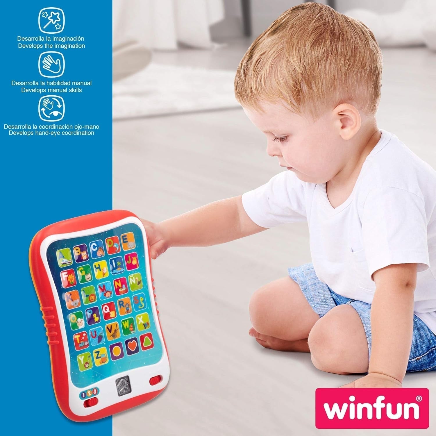 winfun ColorBaby 44256 Taca edukacyjna ze światłem i dźwiękiem. Zabawki dla dzieci Naty Shop
