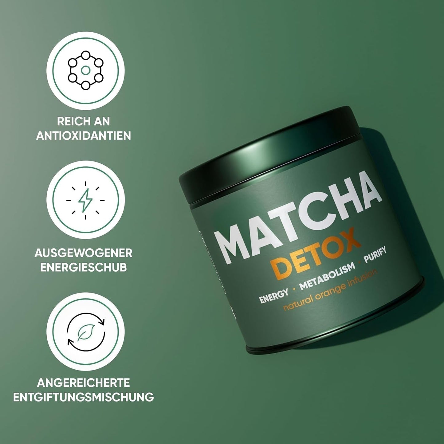 WOW TEA Matcha w proszku - drobny proszek z Japonii o świeżym smaku - idealny do herbaty Matcha, latte czy smoothies - bez dodatków (detoks)