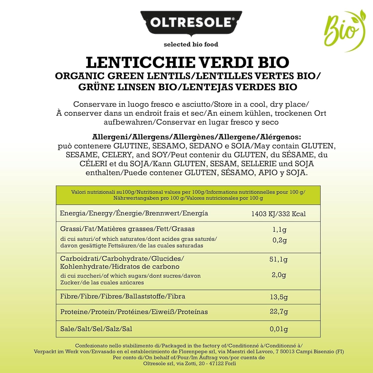Organiczna zielona soczewica 5 kg, całe organiczne rośliny strączkowe, źródło białka i błonnika, bogata w błonnik i minerały, pakiet ekonomiczny