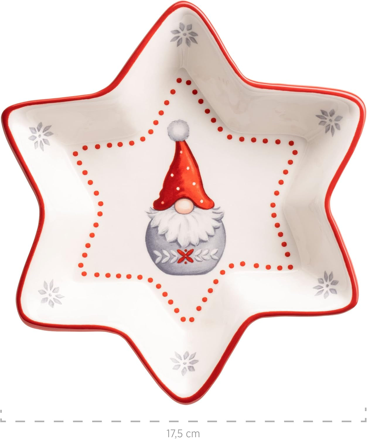 MĘSER 931974 Serie Aurela Weihnachtsteller 3er Set, 3 Weihnachtsgeschirr Teller als Plätzchenteller, Stollenplatte, Gebäckteller, Keksteller, Weihnachtsservice Geschirrset Weihnachten, Steingut