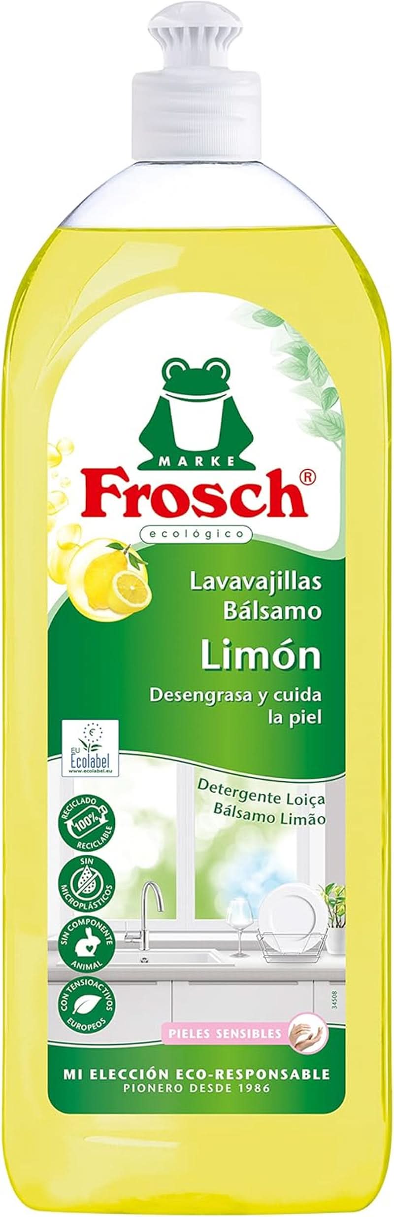 Płyn do płukania rąk, odtłuszczania i ochrony skóry, testowany dermatologicznie, 10 x 750 ml Naty Shop