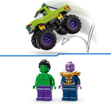 LEGO® Marvel Hulk Truck kontra. Thanos - Zabawka do budowania superbohatera - Pojazd Avengersów i minifigurki - Monster truck zapewniający mega zabawę - Prezent dla chłopców i dziewcząt od 7 lat - 76312 Zestawy do budowania Besuche den LEGO-Store