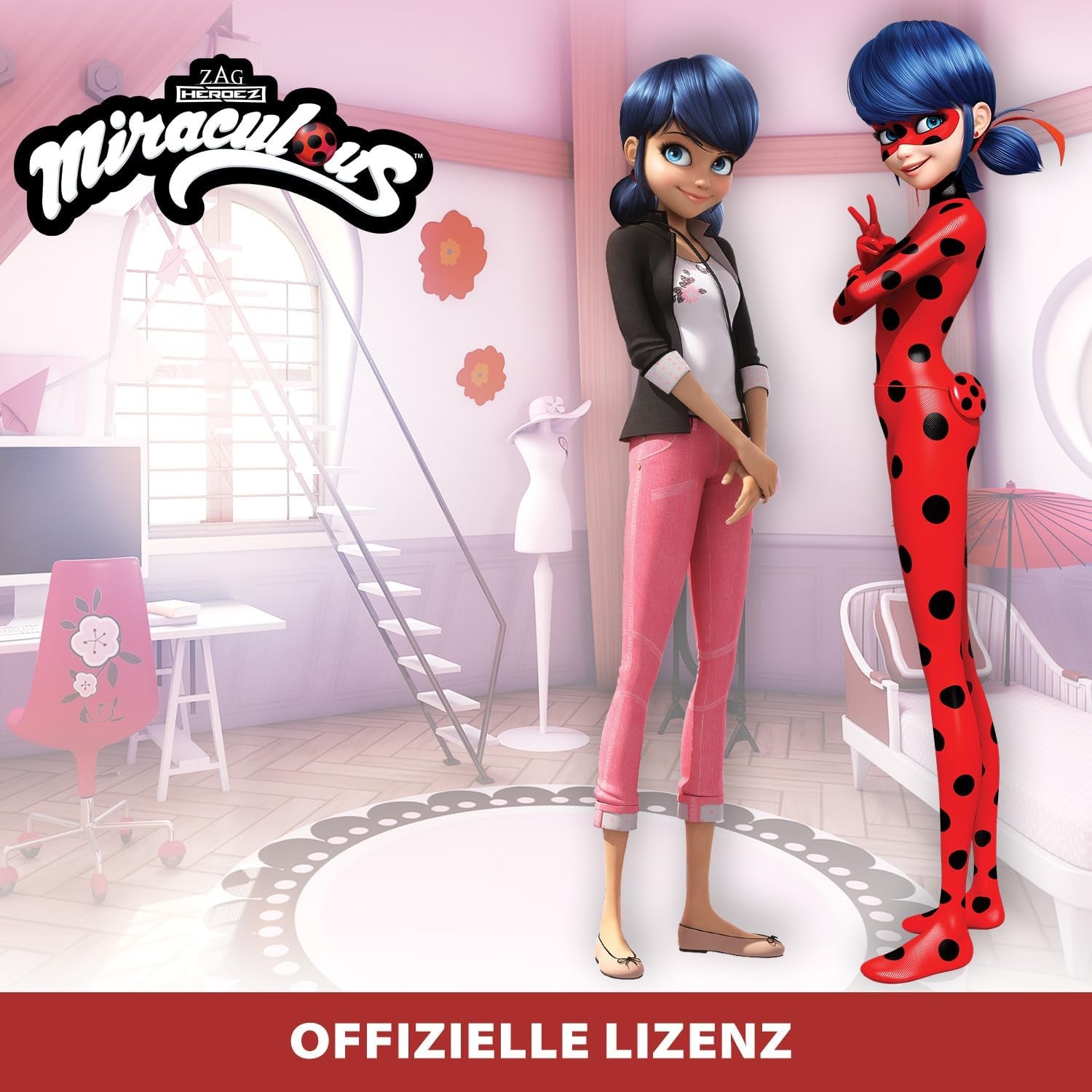 Bandai - Cudowna Biedronka - Ubierz lalkę 26 cm z dwoma ubrankami - Biedronka - P50355 Dolls Naty Shop