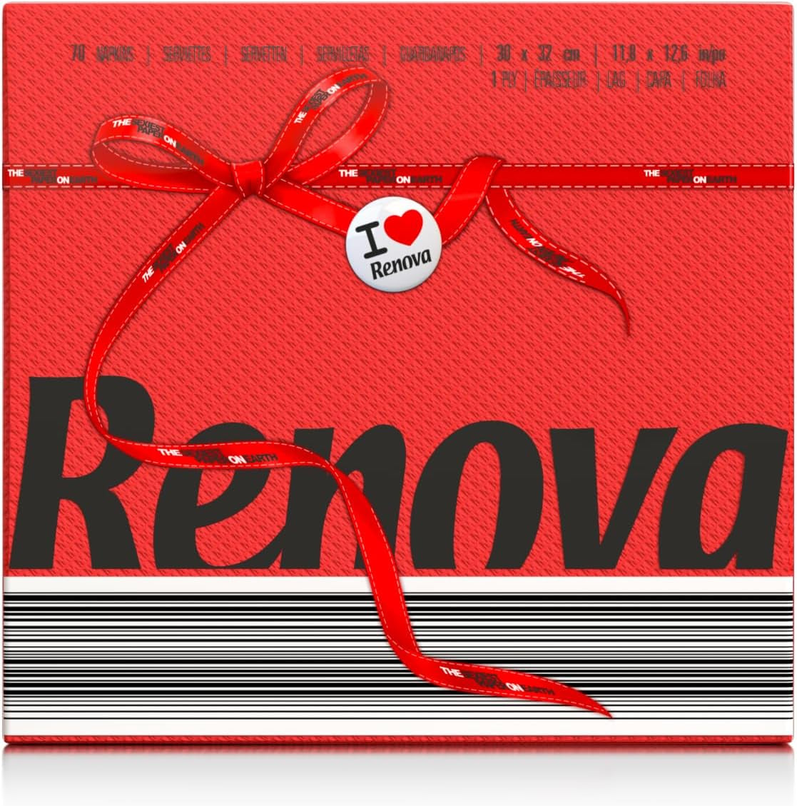 Serwetki papierowe Renova, czerwona czerwona etykieta - 70 serwetek