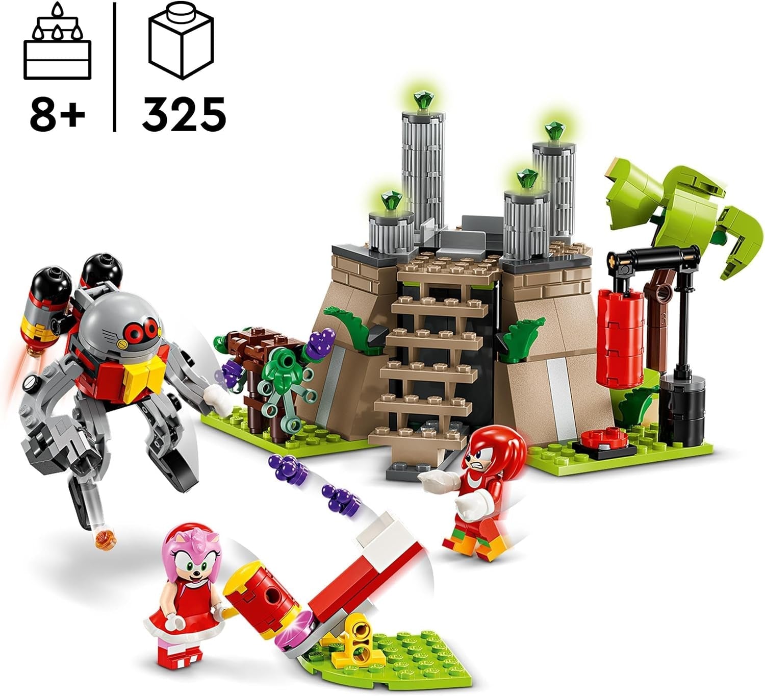 LEGO Sonic the Hedgehog Knuckles And The Shrine Of Master Emerald Zabawka kolekcjonerska Prezent dla graczy Zestaw przygodowy do budowania dla chłopców i dziewcząt w wieku 8 lat 76998 Zestawy do budowania Kup w sklepie LEGO