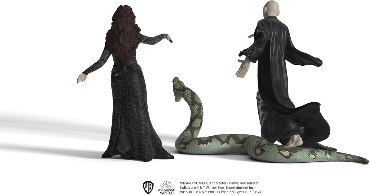 Schleich 42684 Lord Voldemort, Nagini i Bellatrix Lestrange, od 6 lat, HARRY POTTER - figurka do zabawy, 21 X 16 X 18 cm Figurki Naty Shop