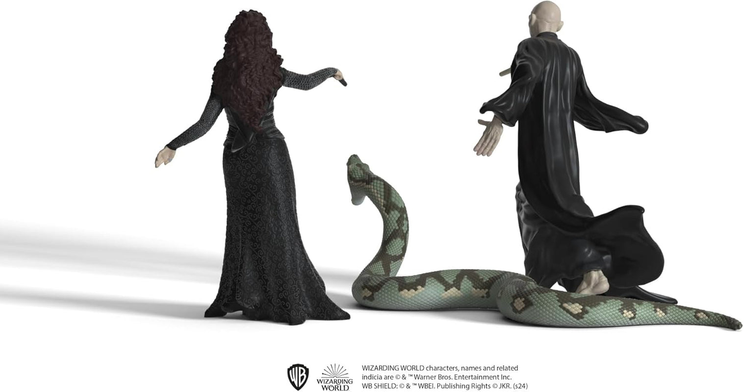 Schleich 42684 Lord Voldemort, Nagini i Bellatrix Lestrange, od 6 lat, HARRY POTTER - figurka do zabawy, 21 X 16 X 18 cm Figurki Naty Shop