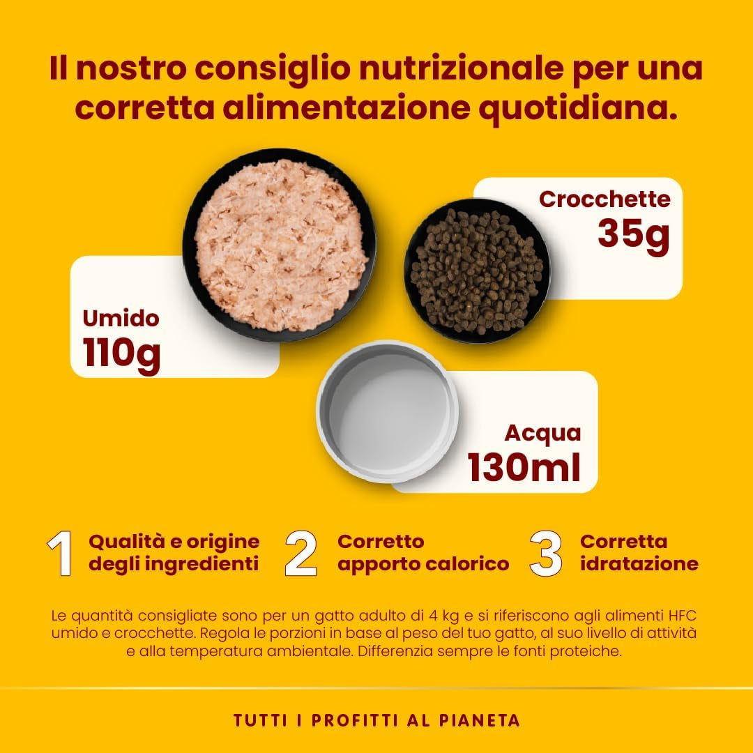 almo nature HFC Natural - Mokra karma dla kotów - z kurczakiem - Jakość ludzka, Bezglutenowa, Monoproteina - 55g, opakowanie 6 szt.