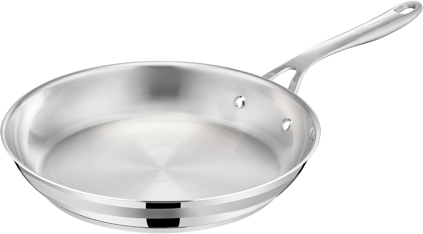 Jamie Oliver marki Tefal Cook Inteligentna patelnia 28 cm, niepowlekana stal nierdzewna, odpowiednia do garnków i patelni indukcyjnych Naty Shop Default Title
