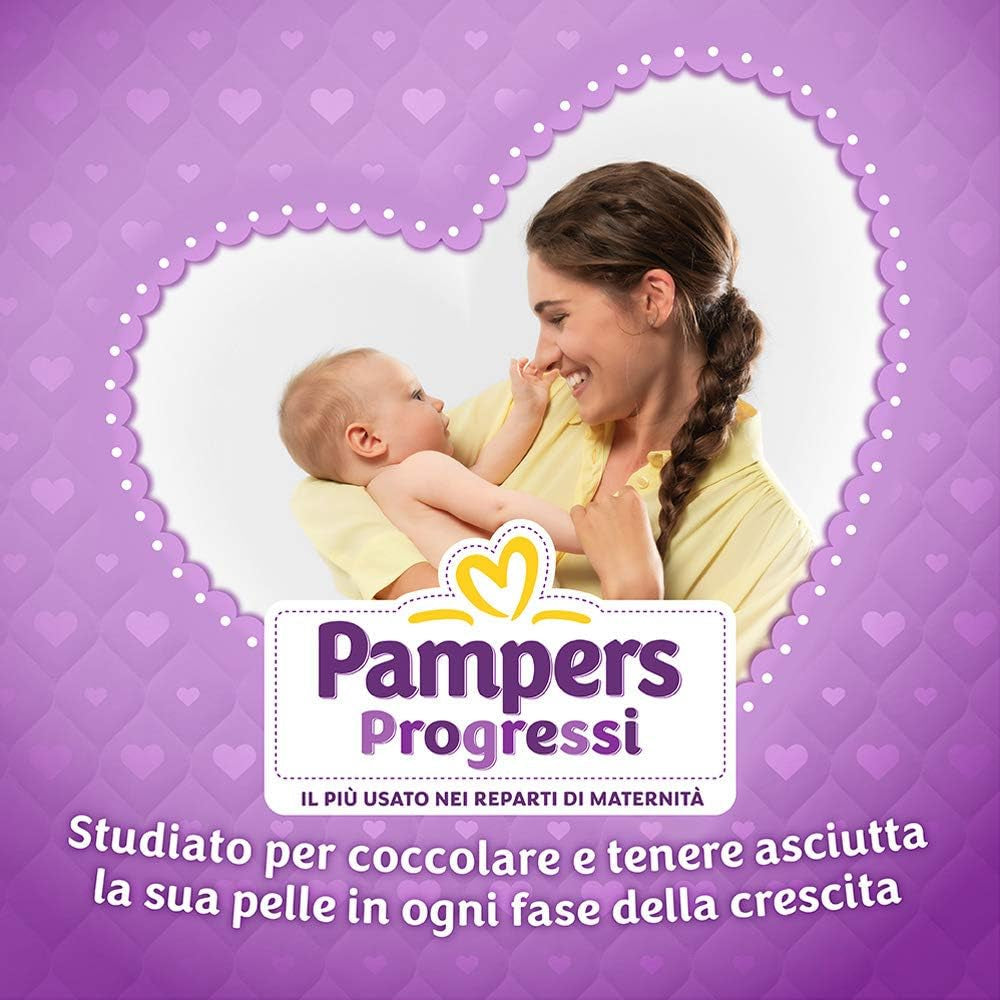 Pieluchy Pampers Progressi & Fit Prime Midi, krótki format, 162 pieluszki, rozmiar 3 (4-9 kg), członkostwo online na siłowni na 1 miesiąc w prezencie