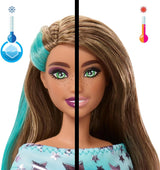 Barbie Party Doll Unboxed i akcesoria Birthday Pet Series 10 Zestaw gwiazdek na imprezę niespodziankę, w tym efekt zmiany koloru i dekoracje na ciasto JFG72