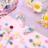 300 Stück Niedlich Blume Nail Charms, 3D Resin Floral Camelie Rose Nägel Charms Mit Perle, Gemischt Größe Bunte Flower Nägel Deko Für Frauen Nail Art Zubehör