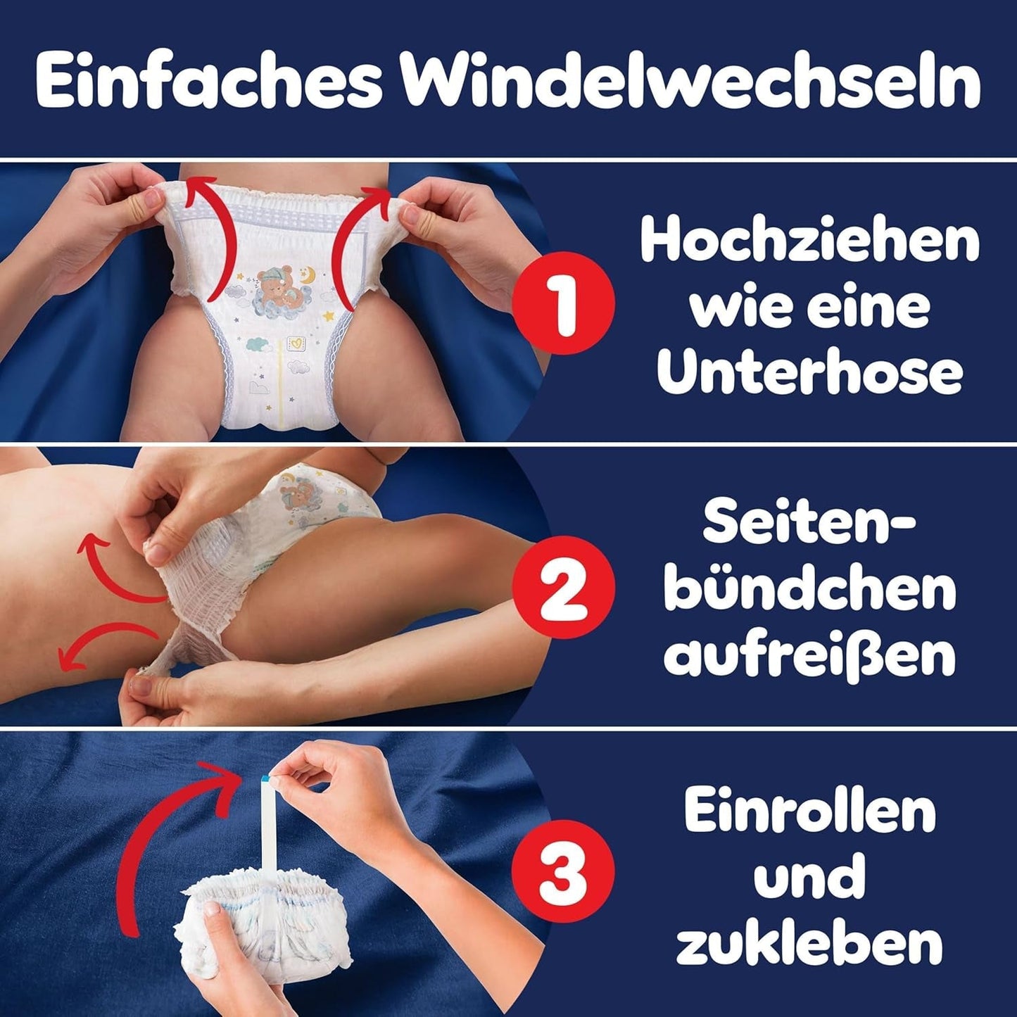 Pampers Night Pants rozmiar 6, 138 sztuk, 13kg-19kg, zapewniają dodatkową ochronę przez całą noc.