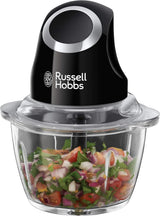 Mikser stojący Russell Hobbs [1,5 l szkła] Matt Schwarz (silnik Starker 0,9 PS, funkcja impulsu/kruszenia lodu, Edelstahlmesser, mikser Bpa-Frei, Elektrischer Zerkleinerer, urządzenie do robienia smoothie) 24722-56 Kuchnia Naty Shop Zerkleinerer,Pojedynczy