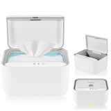 Lionelo BABYBLISS 20W Podgrzewacz do chusteczek nawilżanych i małych ręczników, 20W dla niemowląt, wbudowana lampka nocna, 3 stopnie ogrzewania, panel dotykowy, utrzymuje wilgotność chusteczek