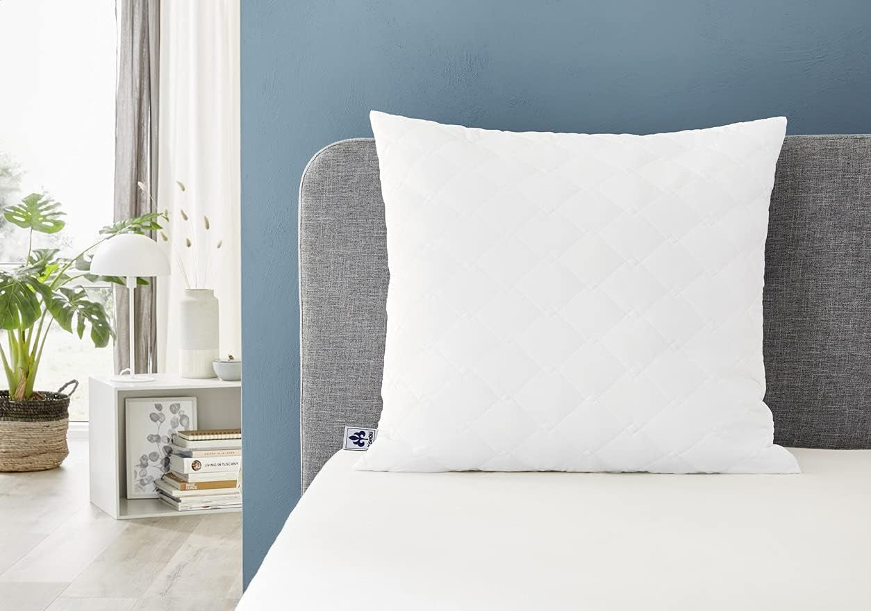 Irisette Micro Thermo Pillow - Made in Germany - Poduszka ze zdejmowanym miękkim pokrowcem z mikrofibry, 40 x 80 cm, certyfikat Ã-ko-Tex Naty Shop Standardowe poduszki Pojedyncze opakowanie 2 - 80 x 80 cm