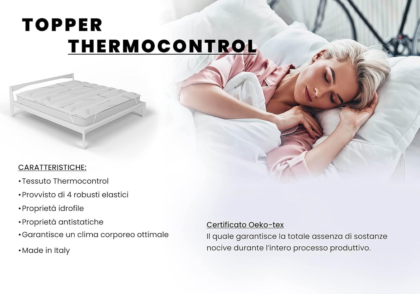 MB Home Italia, Topper, Termokontroler, Podwójne 160X195 Cm Kołdry i kołdry Naty Shop