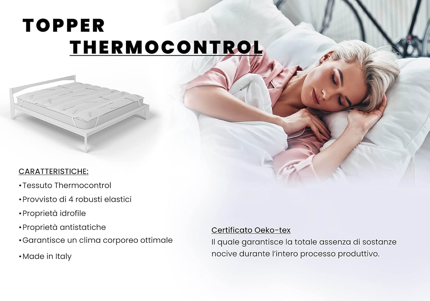 MB Home Italia, Topper, Termokontroler, Podwójne 160X195 Cm Kołdry i kołdry Naty Shop