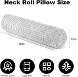 Rolka pod szyję z pokrowcem, poduszka podróżna z pianki memory 11 x 45 cm, pluszowa poduszka pod szyję, którą można prać punktowo, łagodząca ból szyi, poduszka pod szyję do domu, biura, podróży, joga, okrągły cylinder, ortopedyczne poduszki szyjne Naty Shop